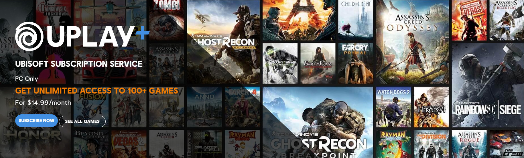 谁说游戏只能一款一款买？每月付费就能玩到饱的平台整理（图／UPLAY）